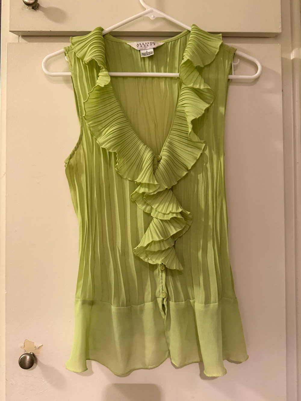 Y2K 2000s going out top super cute vintage ruffle sheer bottom